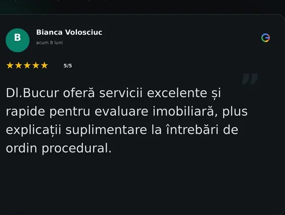 Recenzie Google de la Bianca Voloșiuc