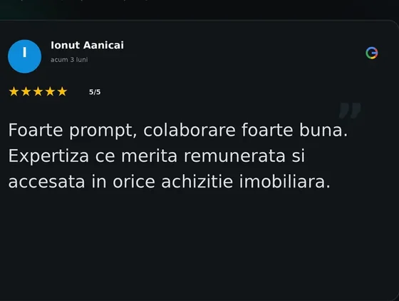 Recenzie Google de la Ionuț Aanicăi