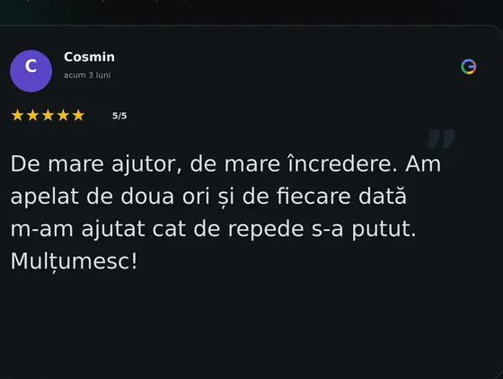 Recenzie Google de la Cosmin