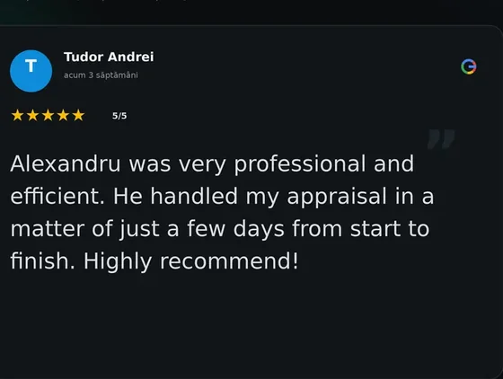 Recenzie Google de la Tudor Andrei