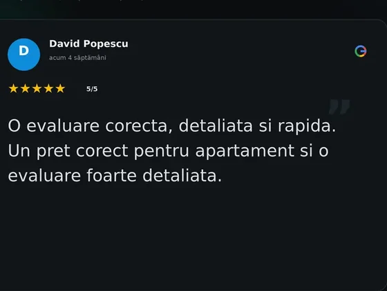 Recenzie Google de la David Popescu