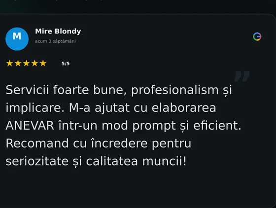 Recenzie Google de la Mire Blondy