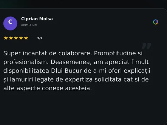 Recenzie Google de la Ciprian Moișa